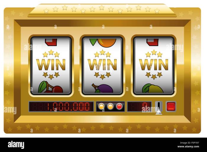 Slot machine win game stock illustration over background white three luck bad alamy